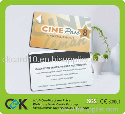 White Matte Printed PVC Hico Loco Magnetic Stripe Card of guangdong 