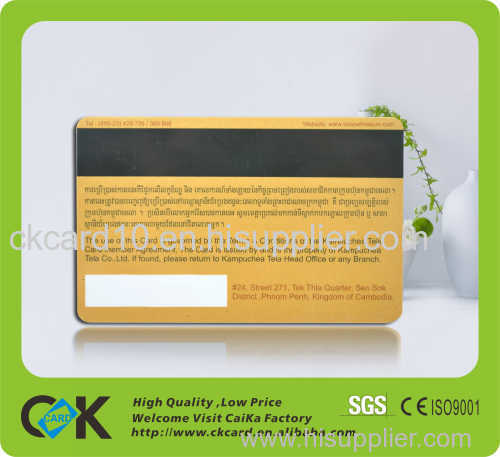 PVC Magnetic Stripe Membership Card Printing With Writable Siganture Panel of guangdong 