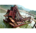 gold and diamond dredger equipped with separating equipment