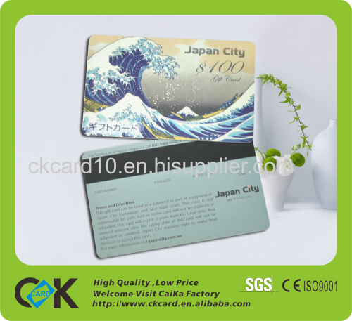 cr80 printed plastic pvc magnetic stripe card of guangdong 