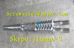 Bimetal twin double screw and barrel/conical screw