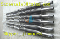 Bimetal twin double screw and barrel/conical screw