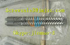 Bimetal twin double screw and barrel/conical screw