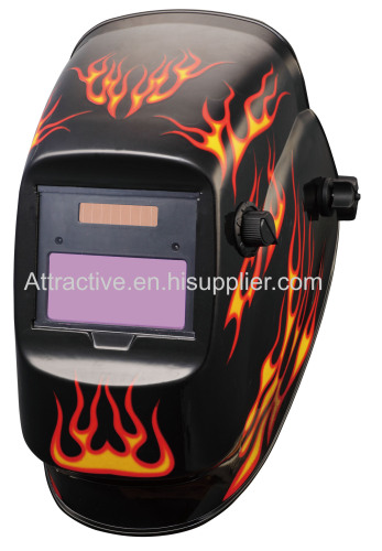 Auto-darkenning welding Helmets flames design  92*42mm/3.62''×1.65''