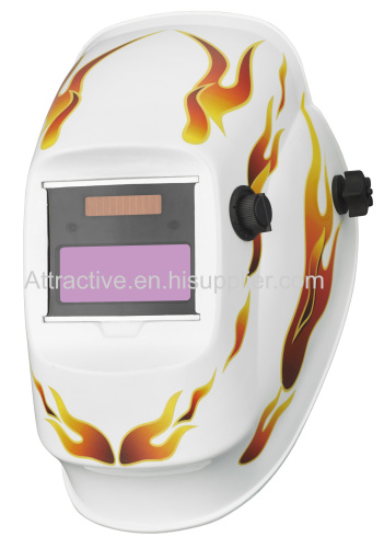 Auto-darkenning welding and Grinding Helmets flames design (GX-4000/GX-450S/GX-550D) with viewing area 92*42mm/3.62''×1.