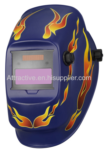 Auto-darkenning welding and Grinding Helmets flames design (GX-4000/GX-450S/GX-550D) with viewing area 92*42mm/3.62''×1.