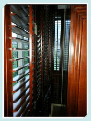 Beautiful Wooden Window Covering Shutter