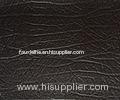 Black Lichi Texture Faux Leather Upholstery Fabric Material For Furniture