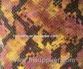Natural Fake Snakeskin Vinyl Fabric , Bags Snake Skin Pattern Fabric
