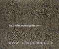 Dirt Resistance Faux Leather Upholstery Fabric With Printing Wooden Grain