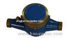 Blue Multi Jet Vane Wheel Brass Water Meter , Remote Reading Cold Water Meters