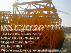 TCP6512-10 Leg Fixing Type Flat Top Tower Crane,China Machinery Manufacturer Q345B Steel