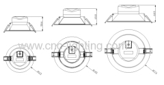 10-17W Recessed LED Downlight with built-in driver (Dimmable)