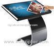 Airport Floor Standing Digital Signage Infra - Red Touch Screen Information Kiosk
