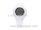 Customized Round Water Resistant Sport Wrist Watch , Ladies White Watches