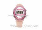 Vogue Pink 3 ATM Waterproof Silicone Digital Watch LCD Alarm Wristwatch