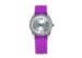 Jelly Diamond Lady Silicone Wristband Watches waterproof , Hermosa Pink Strap
