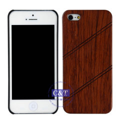 Standing handwork wooden bamboo case for iphone 5