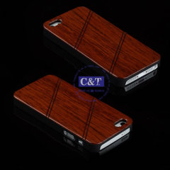 Standing handwork wooden bamboo case for iphone 5