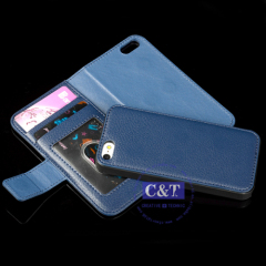 removable pure color leather cover for iphone 5