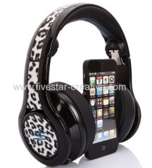 Limited Edition SMS Audio DJ Pro Street by 50 Cent White Leopard Over-Ear Wired Headphones