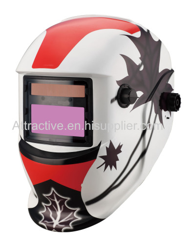 Hot selling Auto-darkening welding helmets Leaf Design with Different function filters can chose 98*48mm/3.86"×1.89"