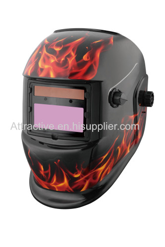 Auto-darkening welding helmets American Flame design with LCD and digital display filters