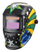 Auto-darkening welding helmets Brazil Flag design with Different function filters can chose