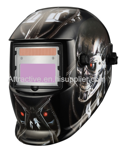 Auto-darkening welding helmets with robot design Different function filters can chose
