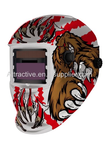  Auto-darkening welding helmets with tiger Bear design Different function filters can chose external or internal control