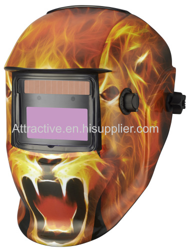 Auto-darkening welding helmets with tiger Bear design Different function filters can chose external or internal control