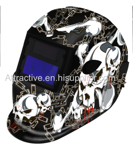 Auto-darkening welding helmets with Skull design Different function filters can chose external or internal control 