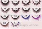 Long Thick Double Handmade Natural False Eyelashes Colored With Diamond