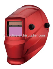 Auto-darkening welding helmets red color viewing area 92*42mm/3.62''×1.65''