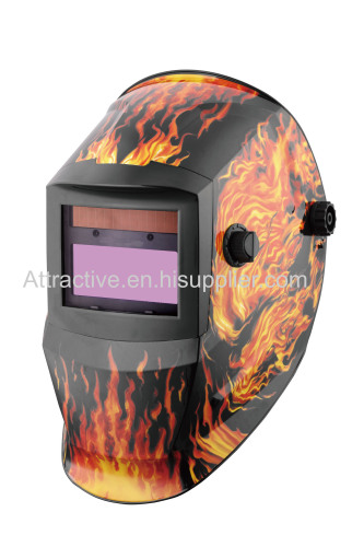 Auto-darkening welding helmets Dragon Flame design  viewing area 98*48mm/3.86 ×1.89 