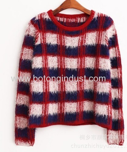 Mohair knitwear Burbery check