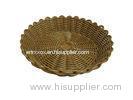 Pretty Round Poly Rattan Bread Basket , Fruit Display Baskets