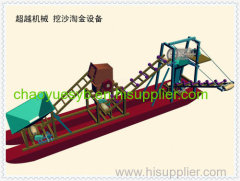 alluvial gold dredging vessel equipped with separation equipment