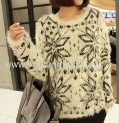 Snow Plush Mohair Girl Sweater