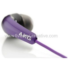 AKG K 328 Stereo High Performance In Ear Earphone Headphones with Mic and Volume Control Purple