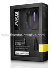 AKG K 328 Stereo High Performance In Ear Earphone Headphones with Mic and Volume Control Purple