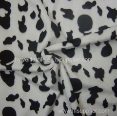 100% Poly printed micro Velboa fabric