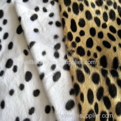 100% Poly printed micro Velboa fabric