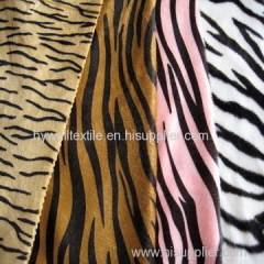 100% Poly printed micro Velboa fabric