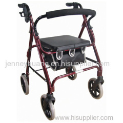 Lightweight Rollator red brown