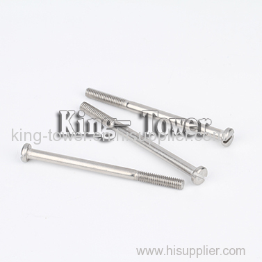 China screw manufacturer Stainless Steel flat slotted head half thread screw