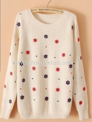 Girls' sweater sunflower Embroidery