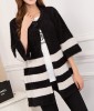 Loose cardigan striped jacket long section of mohair wholesale