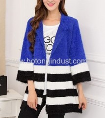 Loose cardigan striped jacket long section of mohair wholesale