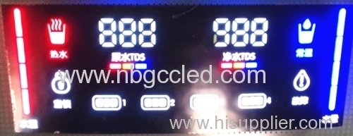 Colorful Customized seven segment LED Display for Water purifier